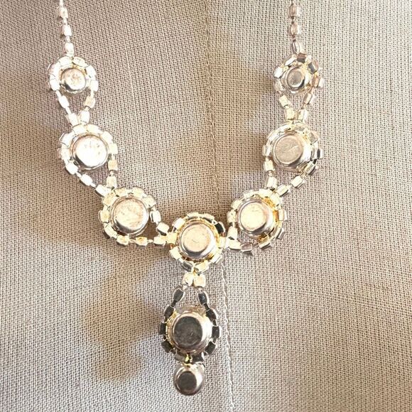 Christina Collection  Red Rhinestone Y-Drop Necklace - Picture 6 of 9